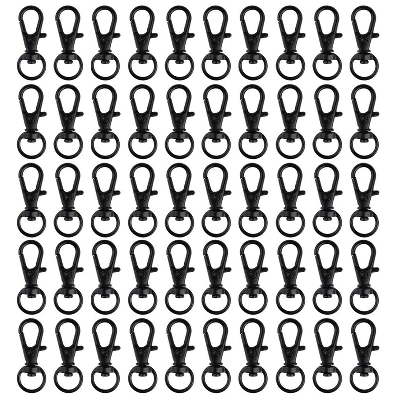 50 pcs Swivel Clasps Lanyard Snap Hook,cnomg Metal Swivel Lanyard Snap Hook Lobster Claw Clasp (Black) Black - NewNest Australia