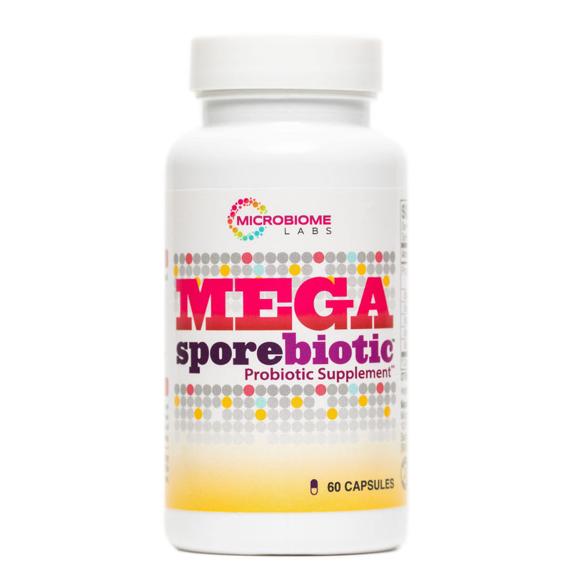 Microbiome Labs MegaSporeBiotic Spore-Based Probiotics - Daily Probiotic Supplement for Men & Women - 5 Bacillus Strains for Immune & Gut Health - Dairy-Free & Shelf-Stable (60 Capsules) 60 Count (Pack of 1) - NewNest Australia