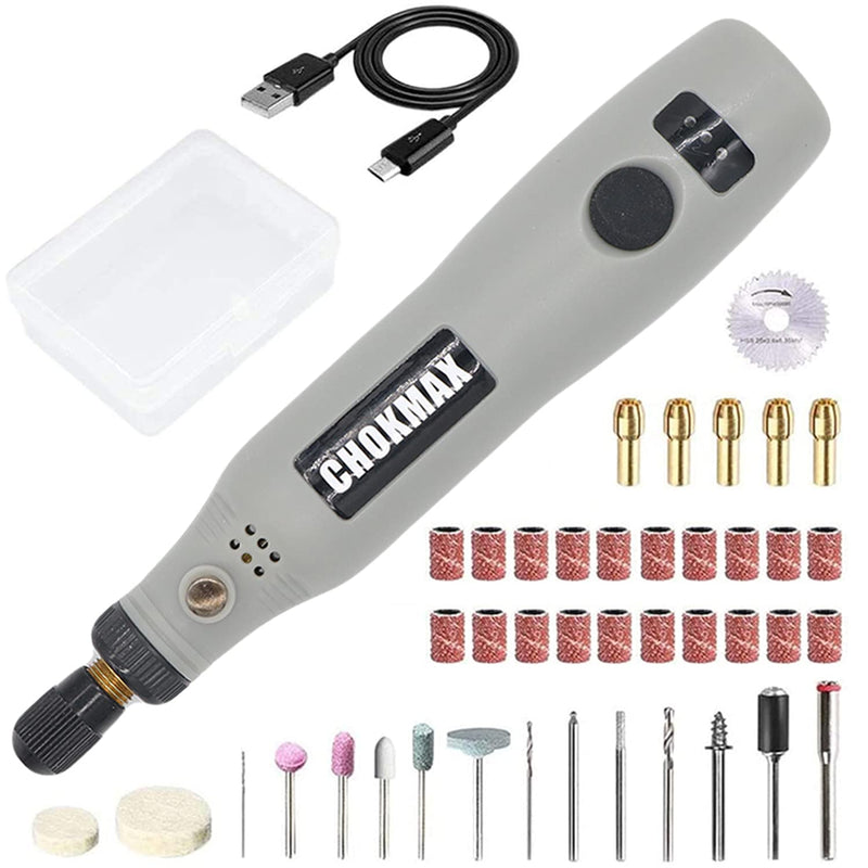 CHOKMAX Cordless Rotary Tool, 3.7V Li-ion MRT22DC Mini Rotary Multi-Tool Kit with Variable Speed, 40pcs Accessories Kit Electric Rotary DIY Grinder for Polishing, Cleaning and Engraving - NewNest Australia