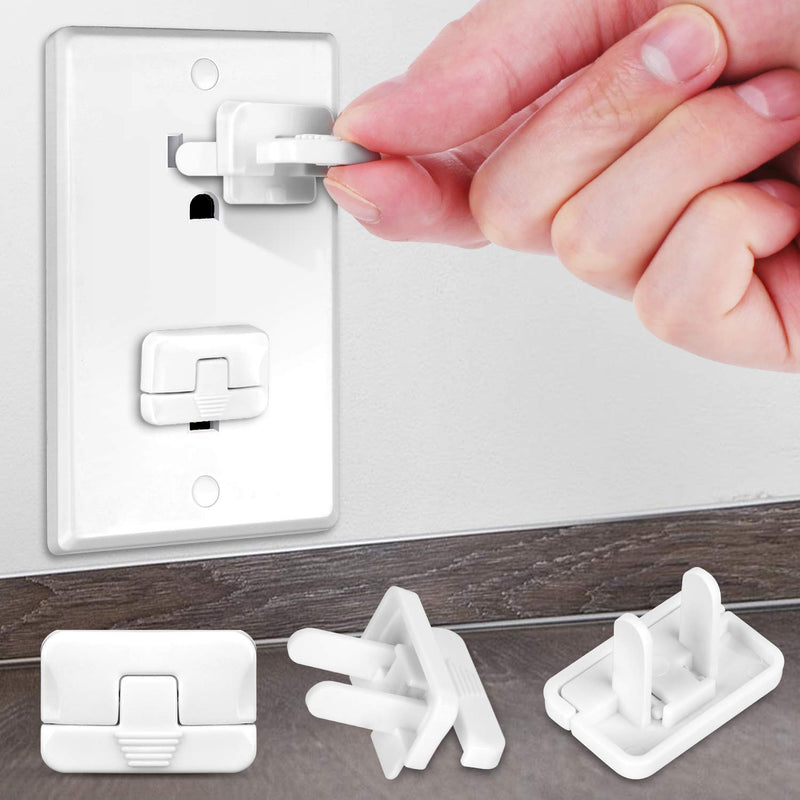 Baby Proofing Outlet Covers with Hidden Pull Handle (40 Pack) Keep Your Kids and Pets Away from Power Hazard Difficult for Children to Remove Safety Durable ABS Plastic Outlet Plug Protector Cap - NewNest Australia