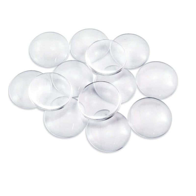 Faxco 30-Pieces Transparent Glass cabochons, Clear Glass Dome cabochon, Non-calibrated Round 1.57 inch/40mm for Photo Pendant Craft Jewelry Making - NewNest Australia