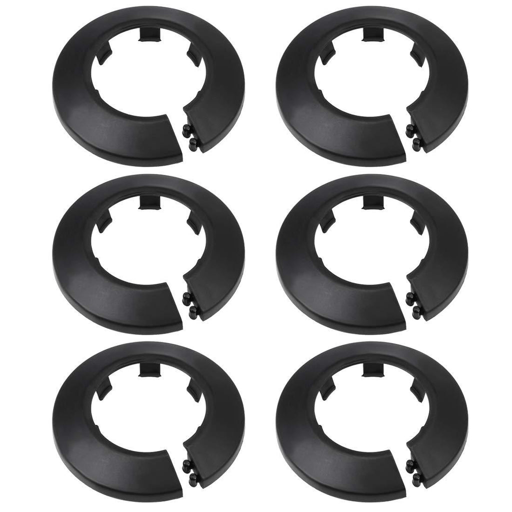uxcell 40-41mm Pipe Cover Decoration PP Radiator Escutcheon Water Pipe Wall Cover Black 6 Pcs - NewNest Australia
