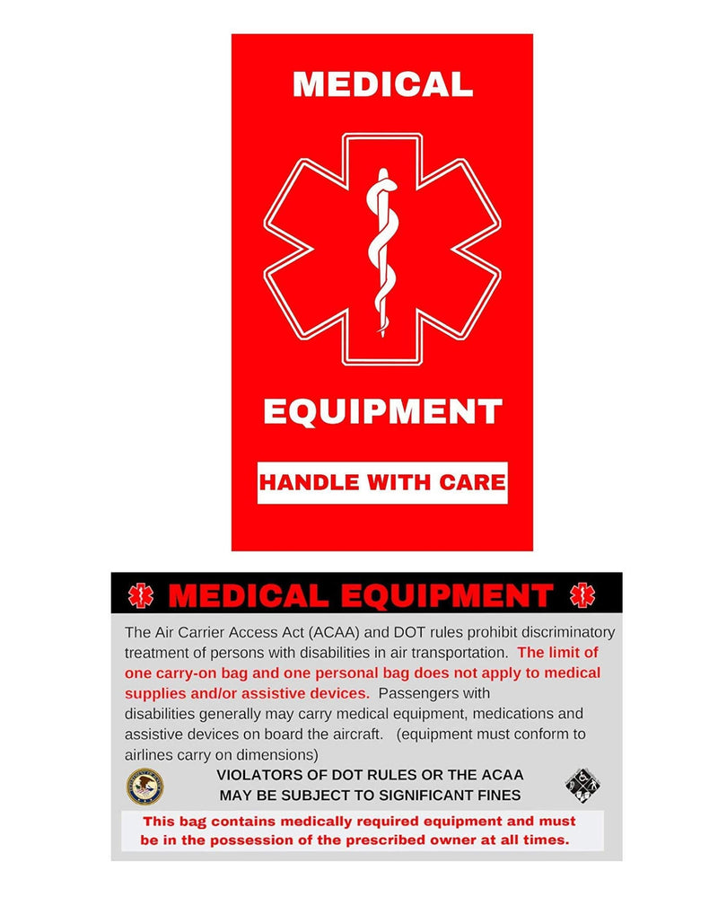 Medical Alert Equipment Luggage Tag - Handle with Care, DOT and ACAA regulations (MELT-112) Quantity (2) 2 - NewNest Australia