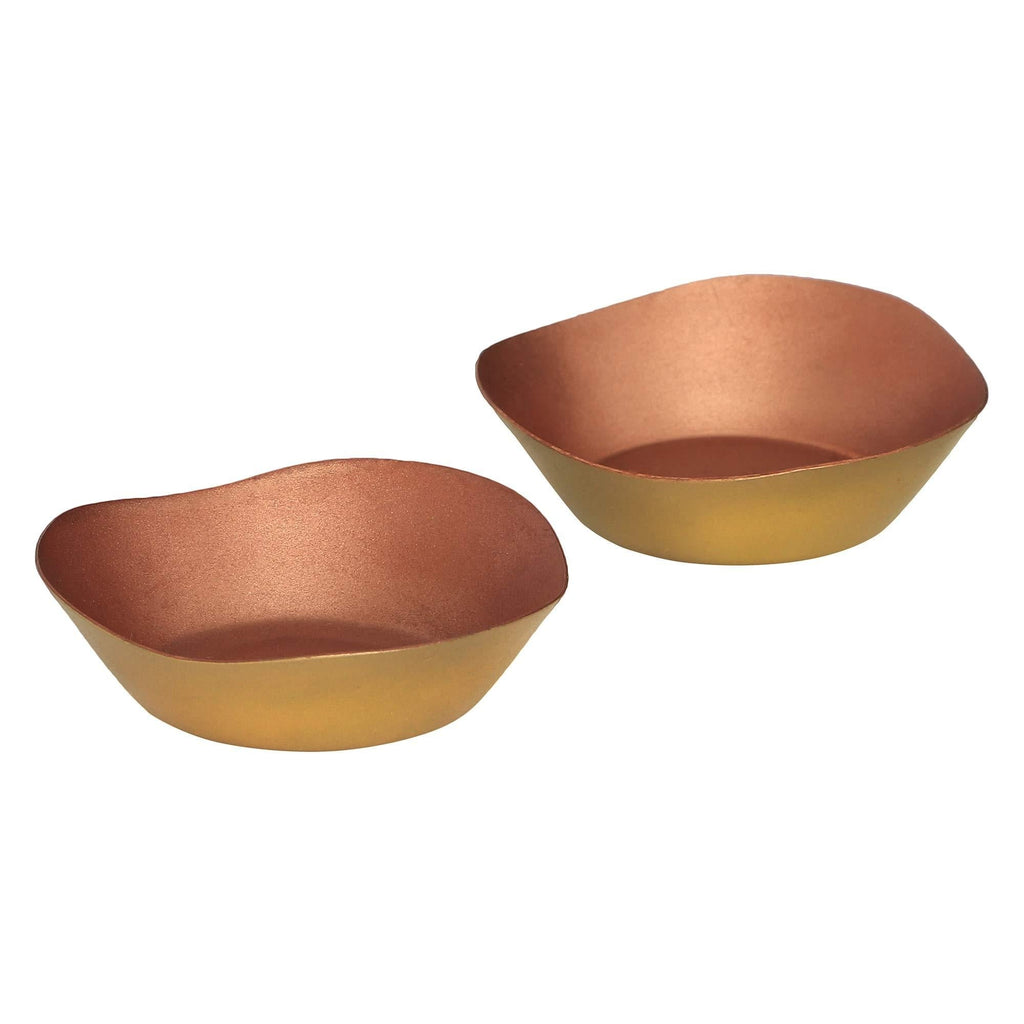 NewNest Australia - De Kulture Handcrafted Pure Copper Candle Bowl Votive T Light Holder Set of 2 3X1 DH (Inches) (Pink) 