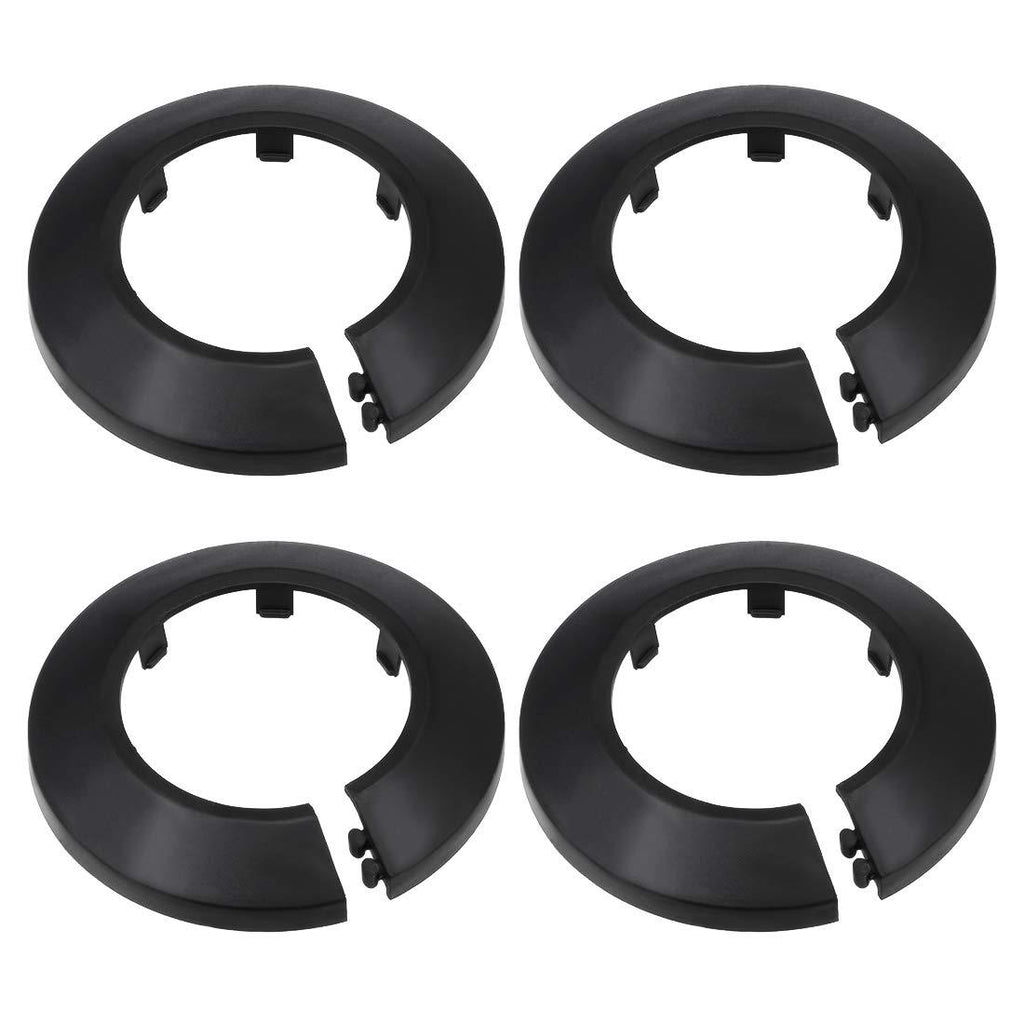 uxcell 50mm Pipe Cover Decoration PP Radiator Escutcheon Water Pipe Wall Cover Black 4 Pcs - NewNest Australia