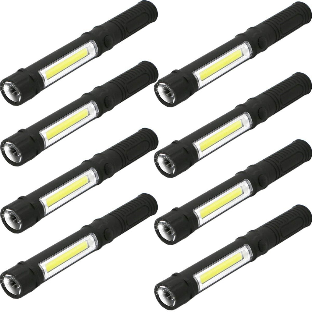 COB LED Work Flashlight with Magnetic Base and Clip Multi-Function Pocket Pen Light Inspection Work Light, 8 Pack 8pcs flashlight - NewNest Australia