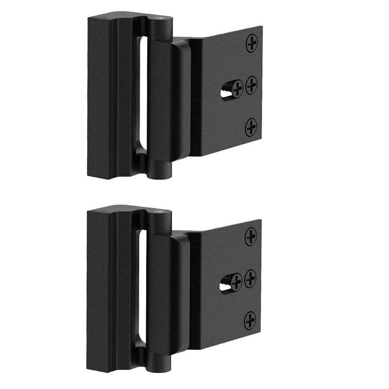 TOYFUL 2 Pack Door Reinforcement Locks with 8 Screws, Home Security Door Lock for Toddler, Childproof Door Lock Night Lock Withstand 800 Lbs Black - NewNest Australia