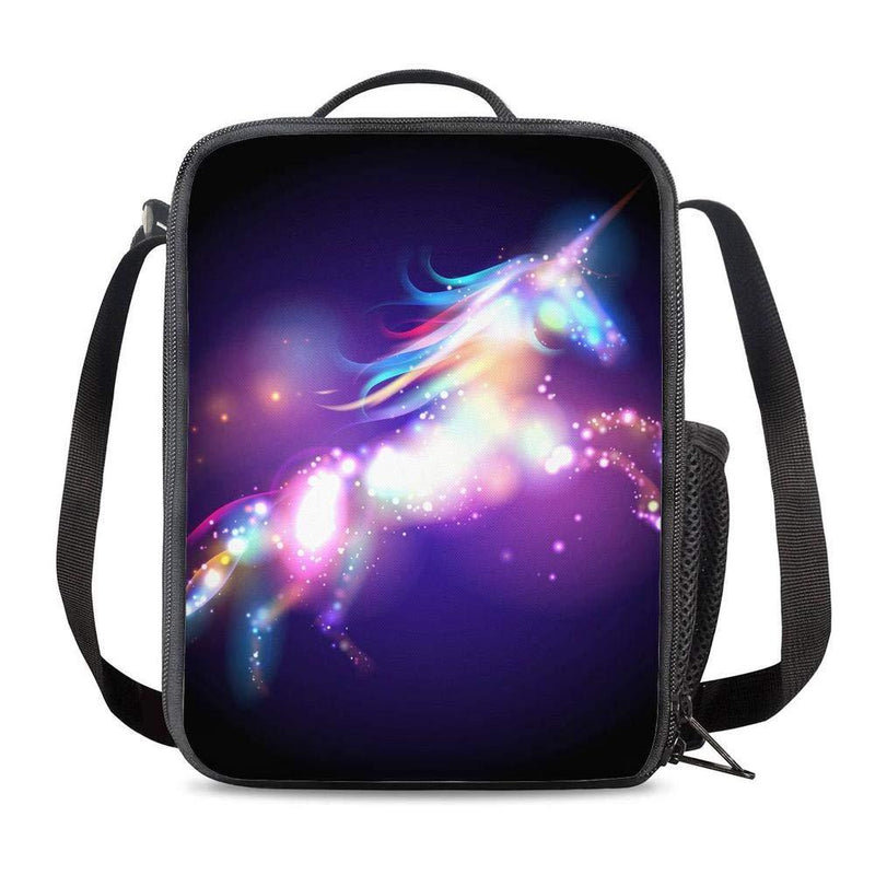 NewNest Australia - PrelerDIY Galaxy Unicorn Lunch Box Insulated Meal Bag Lunch Bag Food Container for Boys Girls School Travel Picnic 