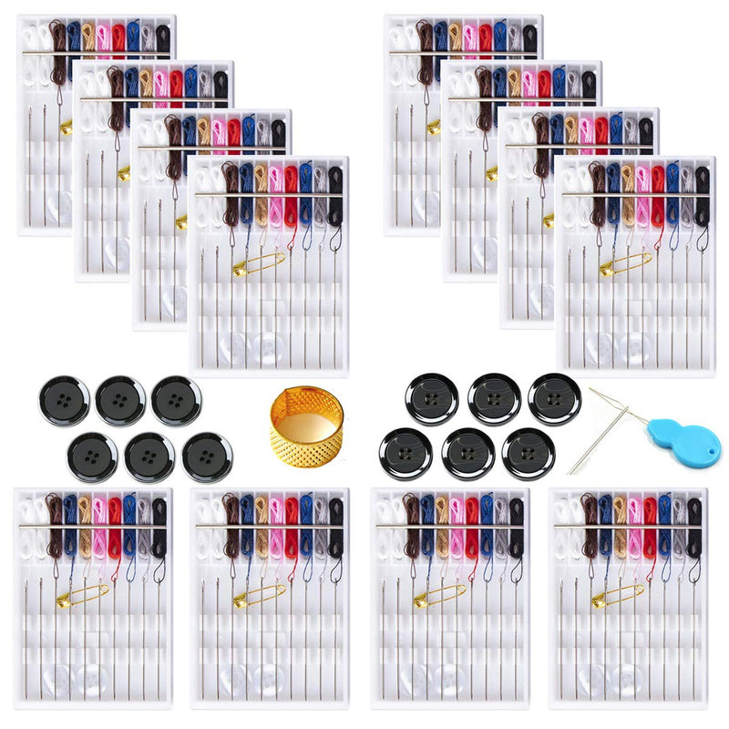 Y-Axis 12 Boxes Home and Travel Quick Fix Sewing Kit Pre Threaded Needle Kit, Each Box with 10 Pieces - NewNest Australia