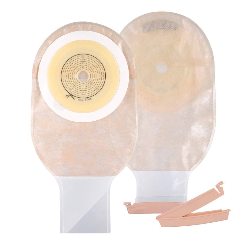 KONWEDA 10 PCS Colostomy Bags with Clamp Closure, Ostomy Supplies,One Piece Drainable Ostomy Colostomy Pouch for Ileostomy Stoma Care, Cut-to-Fit - NewNest Australia