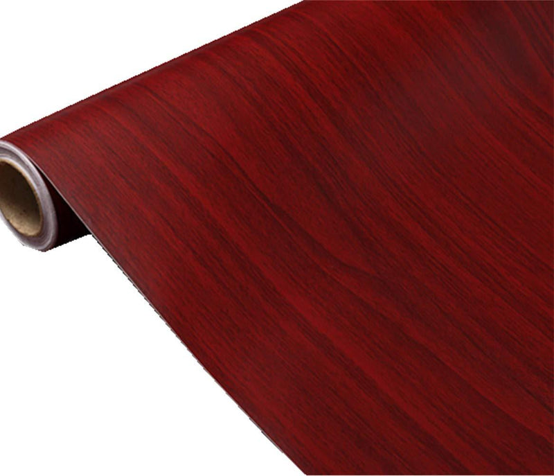 Dark Red Wood Film Peel Stick Wood Grain Wallpaper Adhesive Paper Vinyl Funitures Drawer Shelf Liners Stickers,15.8inch by 79inch - NewNest Australia