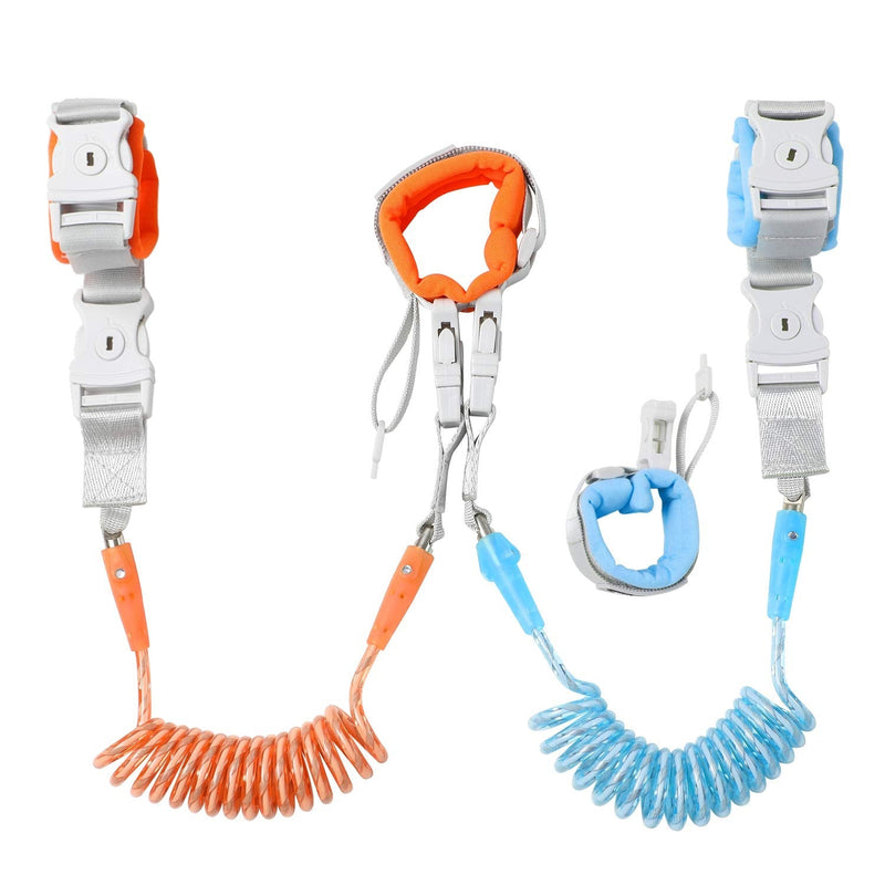 [Upgrade] Anti Lost Wrist Link, Dr. Meter 2 in 1 Toddlers Safety Wristband Leash with Key & Lock, Kids Anti Lost Walking Harness Rope for Babies, Dual Length 6.56ft 6.56 Foot (Pack of 1) - NewNest Australia