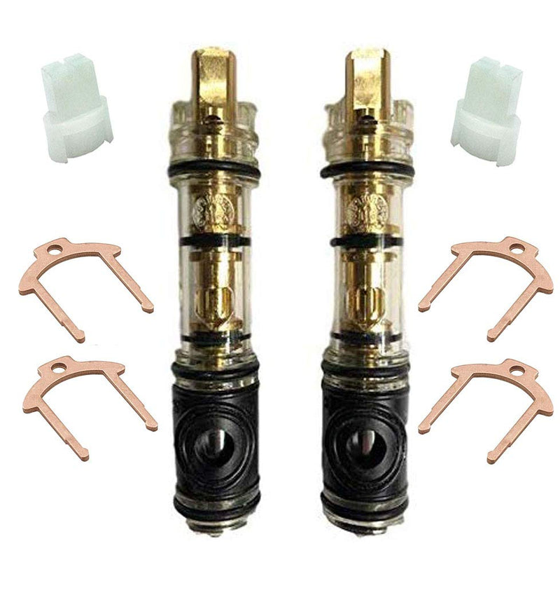 (2 Pack) Dual-Seal Cartridge Replacement Kit - Fits Single Handle Faucets/Showers for Moen 1225 1225B - Lead Free,Brass Internal Shaft - NewNest Australia