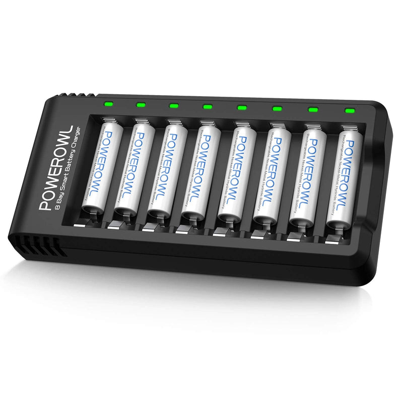 Rechargeable AAA Batteries with Charger, Advanced Individual Cell Battery Charger, High Capacity Low Self Discharge Ni-MH Triple A Batteries -Qty8 8pack - NewNest Australia