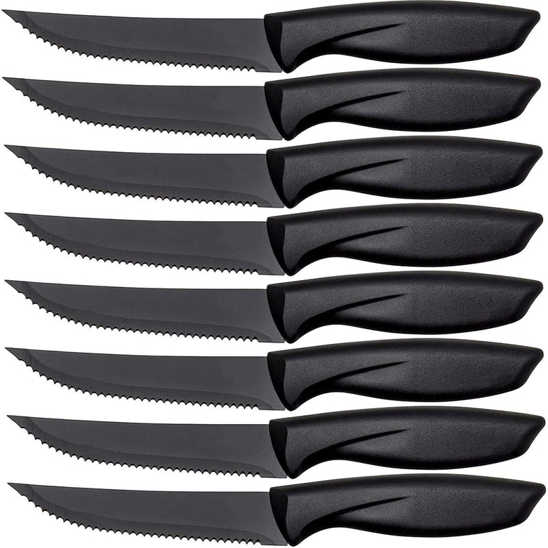 NewNest Australia - Lux Decor Kitchen Steak Knives Set of 8 - Dinner Knife Set - Kitchen Knives - Steak Knife Set - Stainless Steel Serrated Knife - Chef Knife Set 