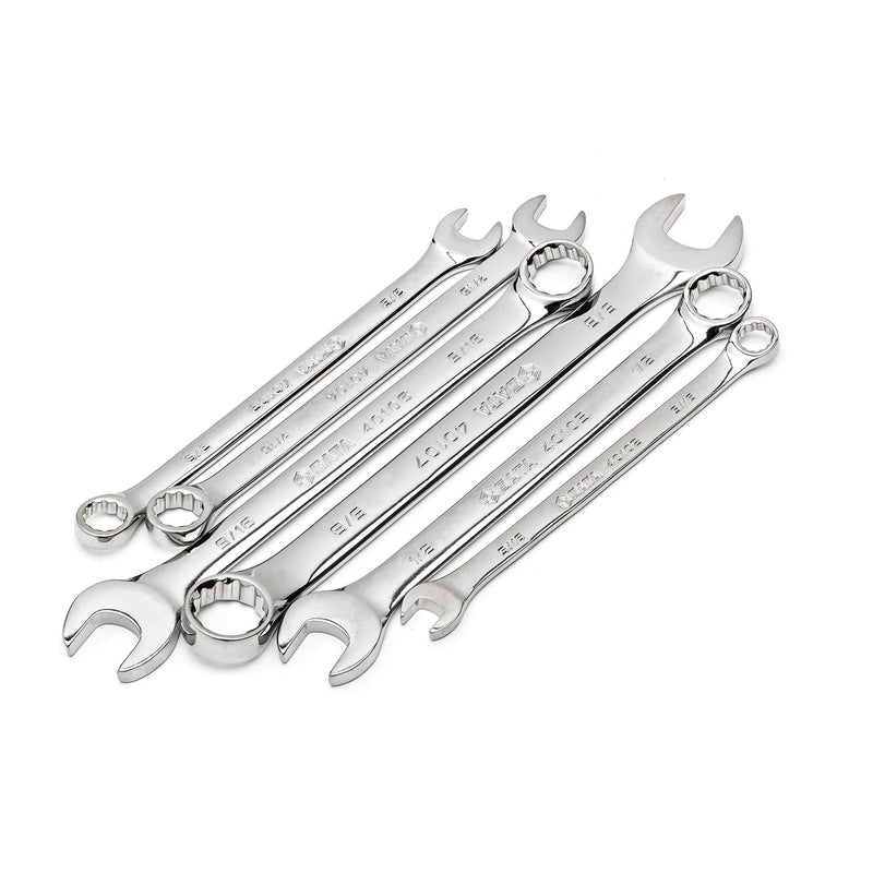 SATA 6-Piece Full-Polish SAE Combination Wrench Set with Offset Box Ends and an Easy-to-Carry Wrench Rack, ST09017SJ - NewNest Australia