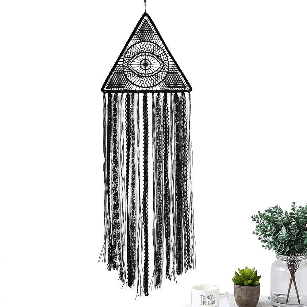 NewNest Australia - Dremisland Dream Catcher Evil Eye Dream Catchers Pure Black Dream Catcher Large Dream Catcher Boho Wall Haning Ornament Gift 