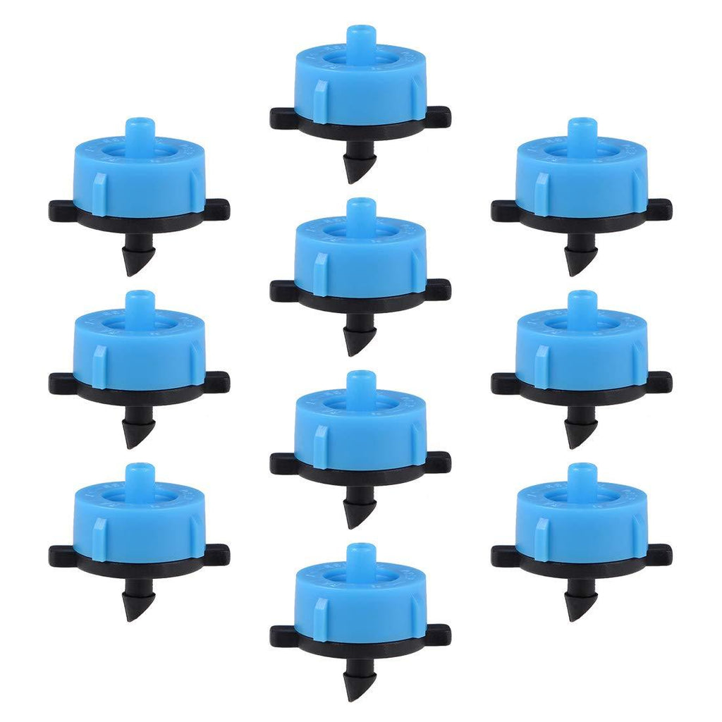 uxcell Pressure Compensating Dripper 4GPH 16L/H Emitter for Garden Lawn Drip Irrigation with Barbed Hose Connector Plastic Black Blue 30pcs - NewNest Australia