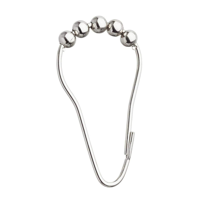 Xugoly showercurtainhooks0706 Shower Curtain Rings Hooks, Medium, Chrome, 8 Ounces - NewNest Australia