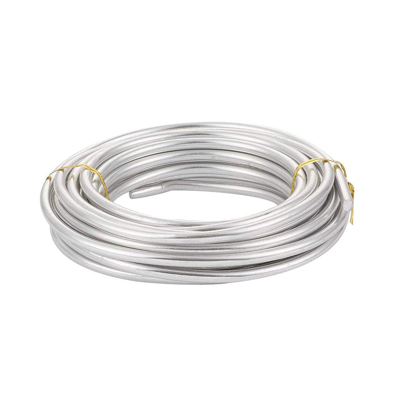 Pandahall 22 Feet Silver Aluminum Craft Wire 3 Gauge Bendable Metal Craft Wire for DIY Manual Arts Jewelry Making 3 Gauge(6mm)-22ft - NewNest Australia