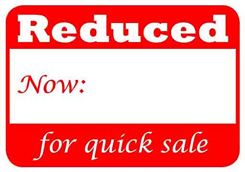 504 Pcs Self Adhesive Reduced for Quick Sale Labels (w/Now: for Discounted Amount) - Prices! for Merchandise & Product Tags - 1 5/8 x 1 1/8 inches (41 x 28mm) (Reduced) - NewNest Australia