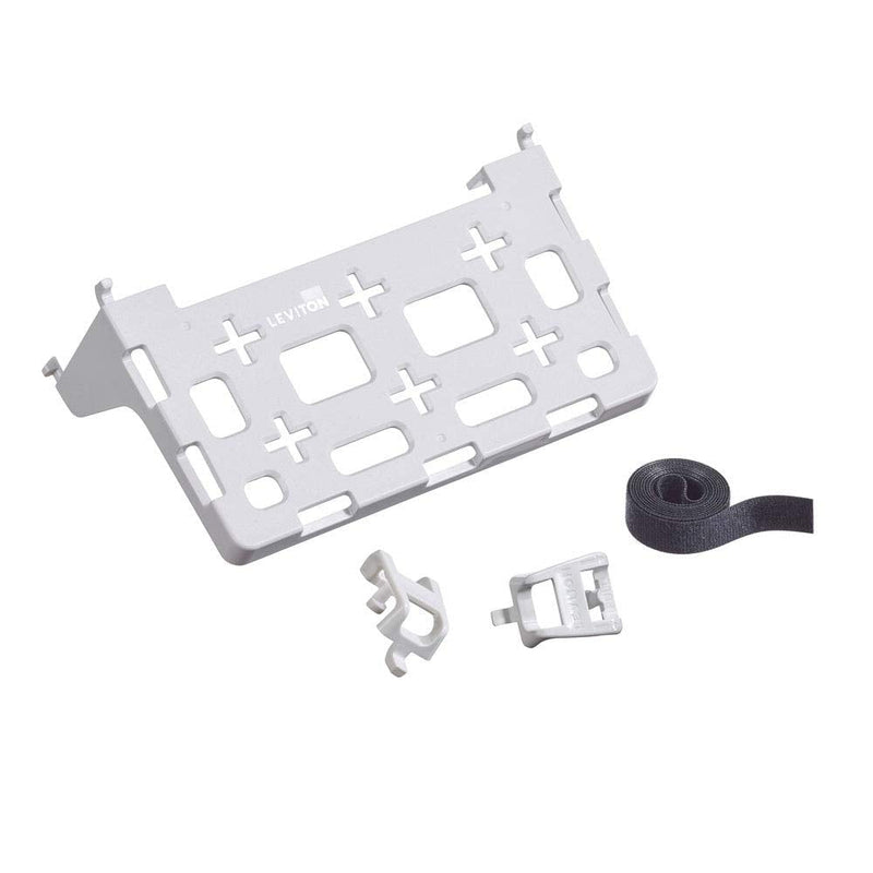 Leviton 49605-AUB Plastic Universal Shelf Bracket for Structured Media Center, White - NewNest Australia