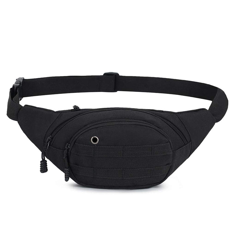 DAITET Fanny Pack for Men&Women, Crossbody Waist Bag with Adjustable Belt, Large Capacity Bum Bag for Traveling Hiking Cycling Workout Casual (Black) Black Oxford Cloth - NewNest Australia