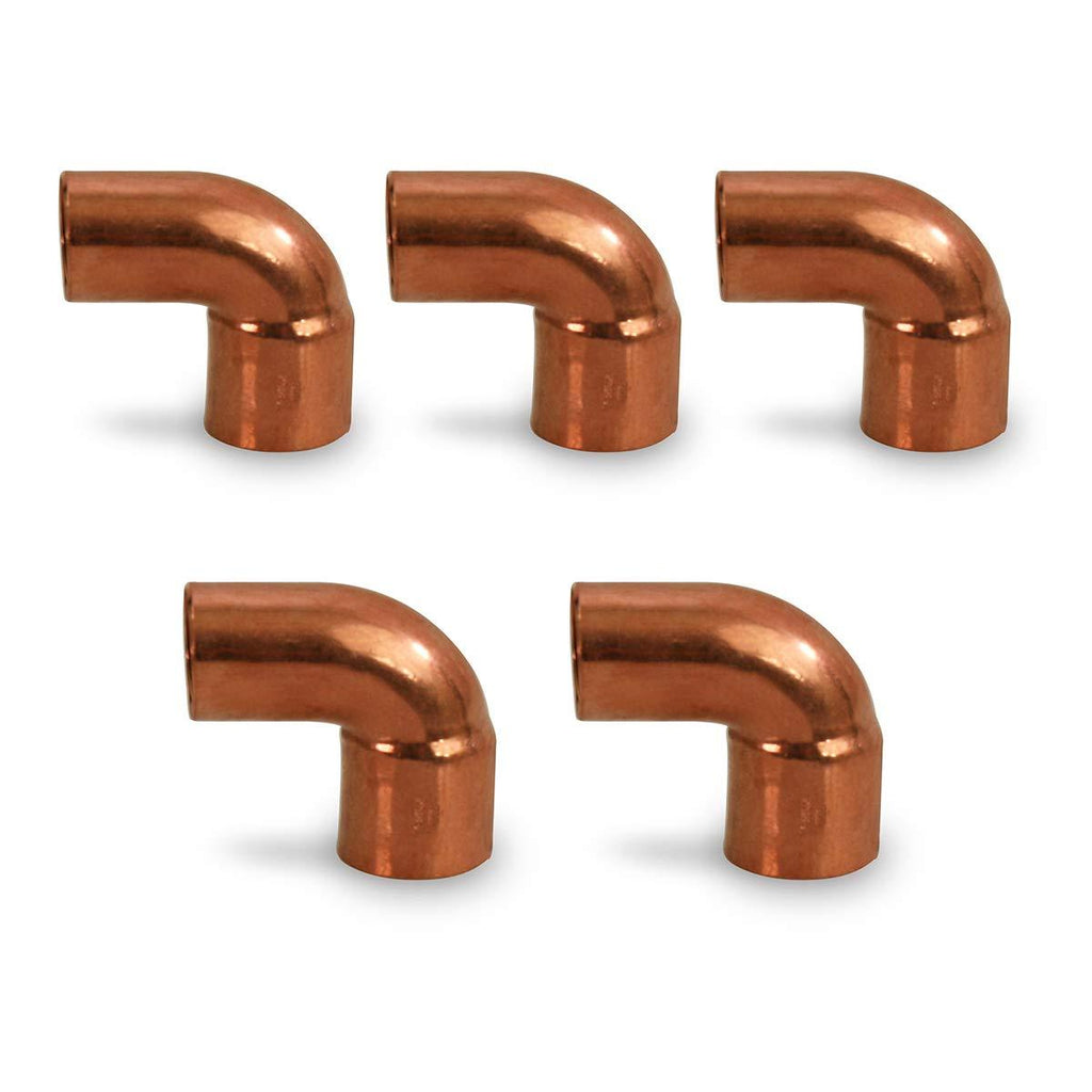 Supply Giant DDTO0012-5 90 degrees Short Turn Street Elbow Copper Fittings, 1/2 5 pack - NewNest Australia