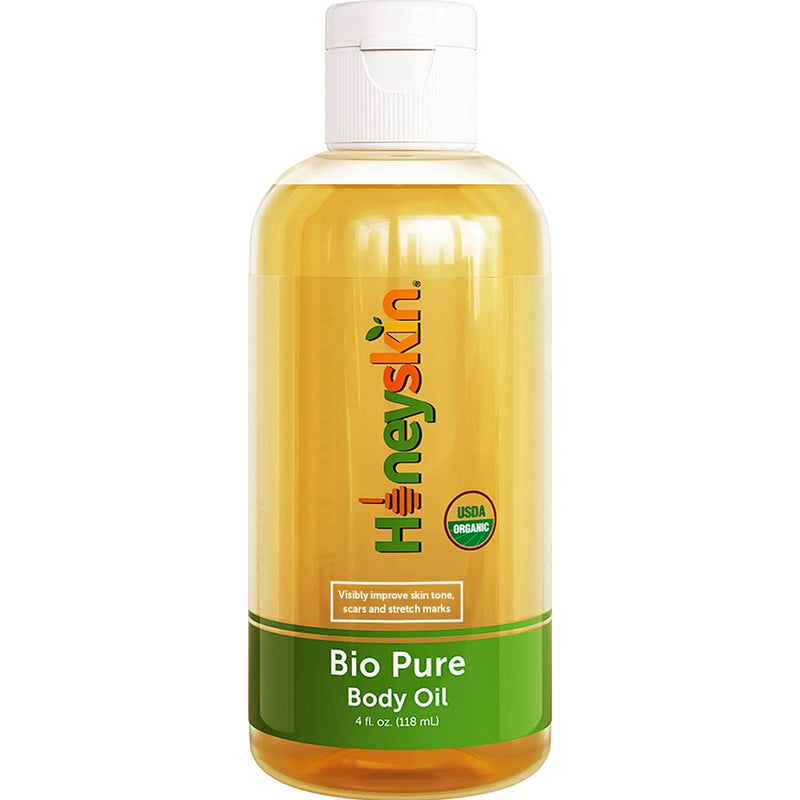 Bio Pure Skincare Oil, Vitamin E Oil for Scars, Body Oil For Stretch Marks, Acne Scar Remover, Stretch Mark Cream for Pregnancy - Scar Cream For Surgical Scars With Sweet Almond Oil and Omega 3 (4oz) 4 Ounce (Pack of 1) - NewNest Australia