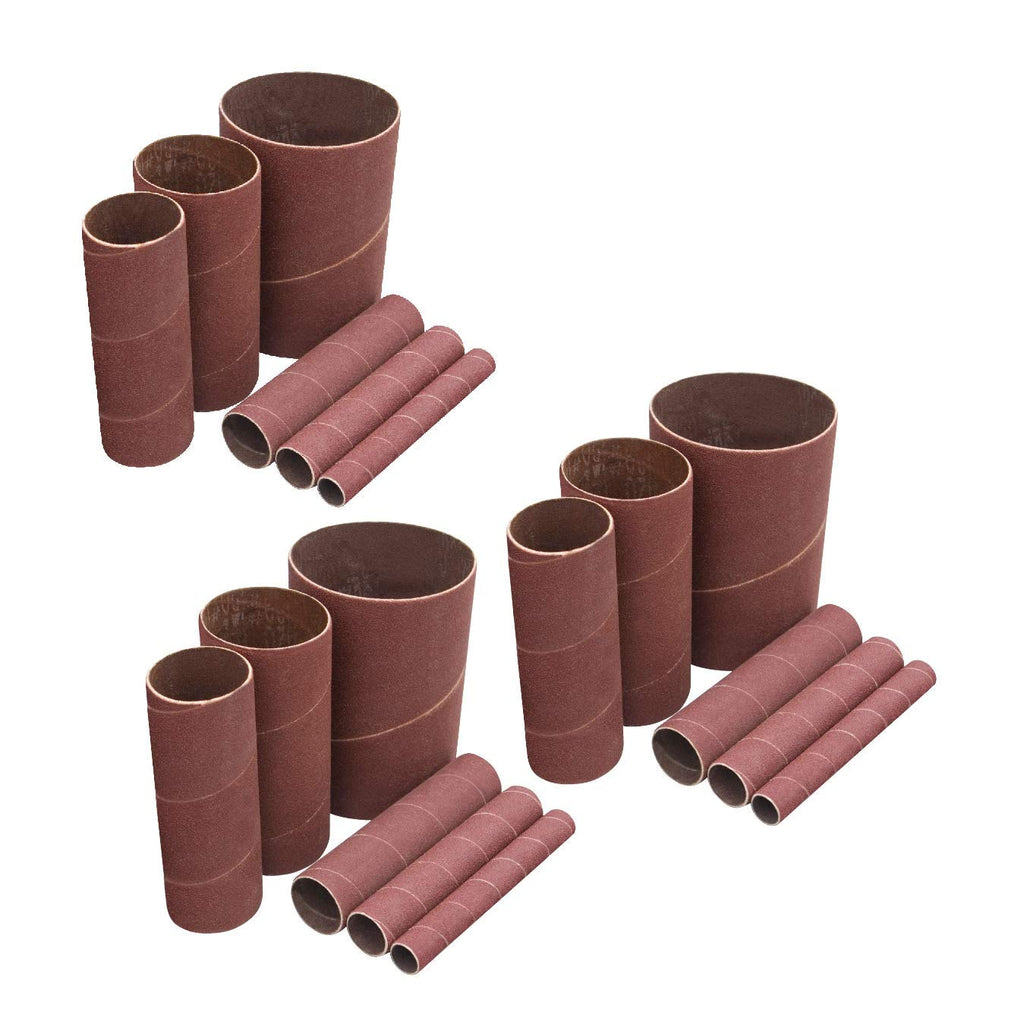 POWERTEC 11240 4.5 Inch Sanding Sleeves for Spindle Sander in 6 Sizes with Assorted Grits 80, 120, 240 | Aluminum Oxide Sandpaper Sanding Sleeve Assortment in Dia. 1/2, 3/4, 1, 1-1/2, 2 & 3-18 PK 18 PK 2 - NewNest Australia