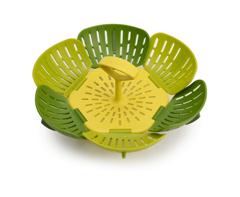 Joseph Joseph Bloom Steamer Basket Folding Non-Scratch BPA-Free Plastic and Silicone, Green - NewNest Australia