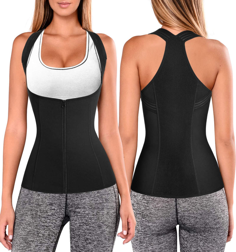 Women Back Braces Posture Corrector Waist Trainer Vest Tummy Control Body Shaper for Spinal Neck Shoulder and Upper Back Supports (S, Black) Small (Pack of 1) - NewNest Australia