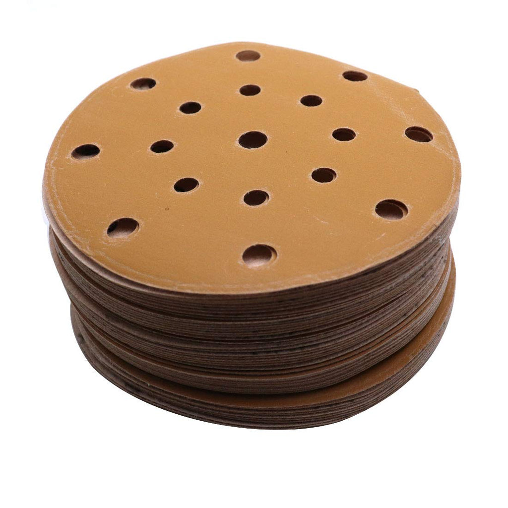 Sydien 50Pcs 6 Inch 17 Holes Sanding Discs 400Grit Dustless Hook and Loop Sandpaper for Random Orbital Sander 400 Grit - NewNest Australia