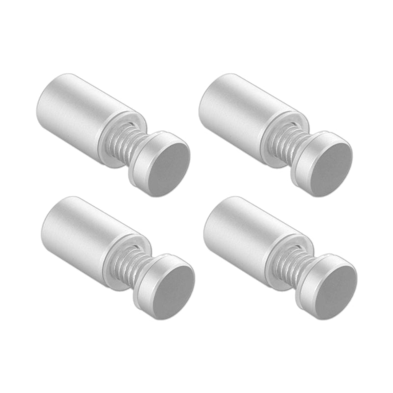 Aluminum Sign Standoff,1/2" x 3/4",Silver Aluminum,Acrylic Standoff Mounting Hardware, for Glass Panel, Acrylic Panel,Pack of 4 Silver 1/2" x 3/4" - NewNest Australia