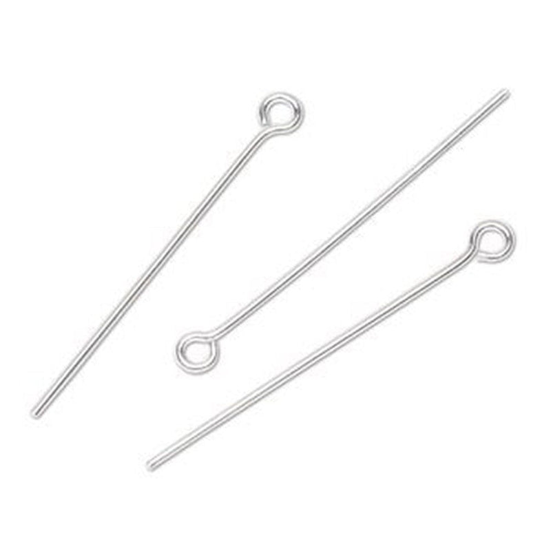 20pcs Authentic 925 Sterling Silver Eye Pins 18mm (0.7 inch) For Jewelry Beading Threading Making (Wire 0.6mm/22 Gauge/0.024 Inch) SS410 20 - NewNest Australia