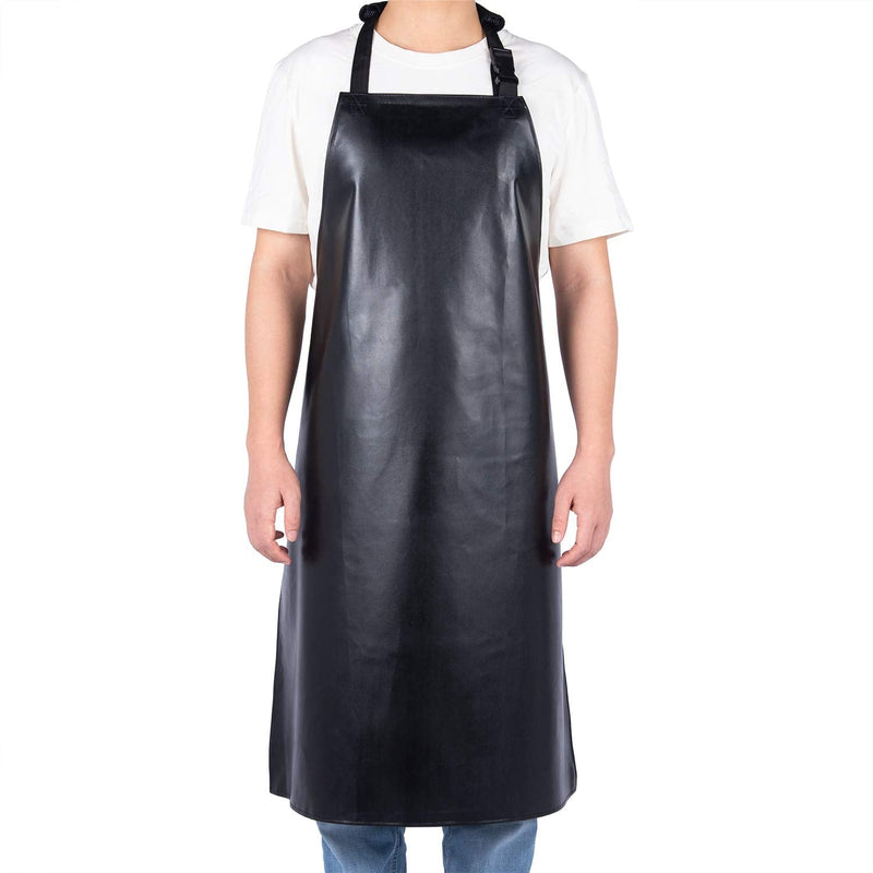 Heavy Duty Vinyl Waterproof Apron Ultra Lightweight Industrial Apron One Size Black - NewNest Australia