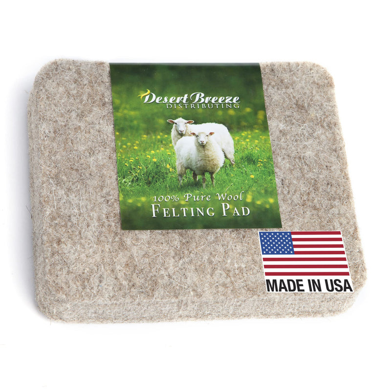 Made in USA, Needle Felting Pad, 5 x 6 x 1 inch, 100% Natural Wool, Soft, Good for Basic Felting 5 x 6 Soft - NewNest Australia