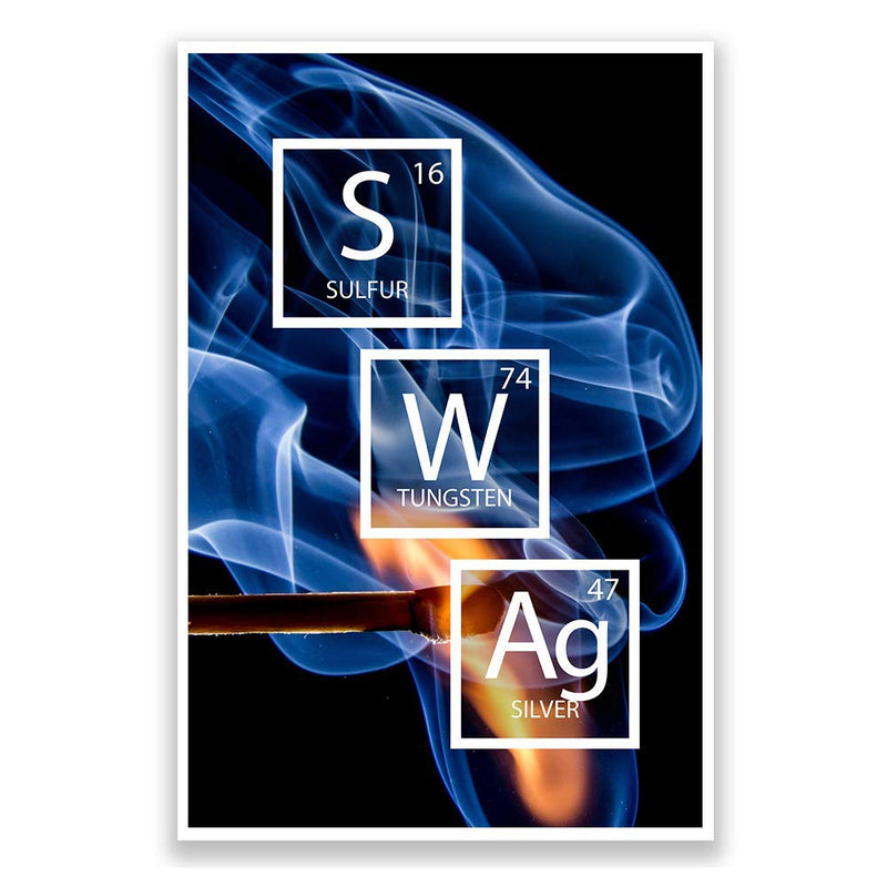 DHDM Designs Classroom Poster Funny Swag Periodic Element Print for Classrooms | 12-Inch by 18-Inch | Science Class Posters JSC823 - NewNest Australia