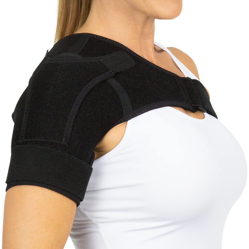 Vive Shoulder Stability Brace - Injury Recovery Compression Support Sleeve - for Rotator Cuff Injuries, Arthritis, Sprain, Dislocation, PT - Targeted Inflammation Pain Relief Black - NewNest Australia