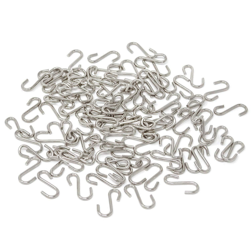 NewNest Australia - HONBAY 100PCS Mini Metal S Shaped Hanging Hooks Connectors for DIY 