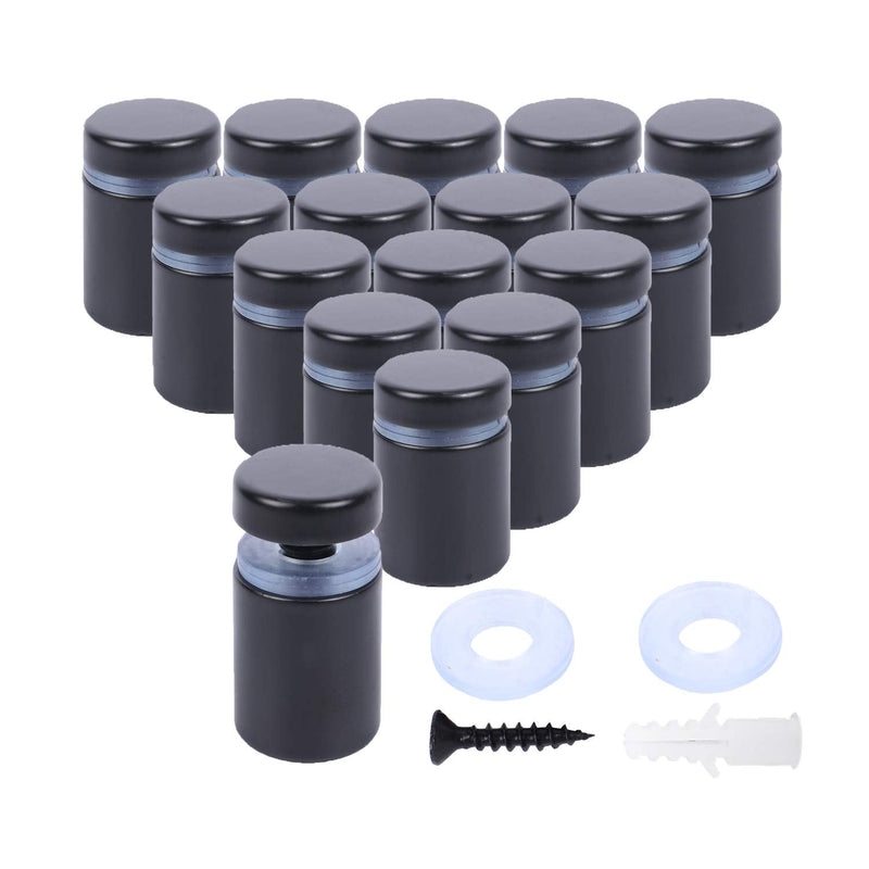 Osring 3/4 x 1 Inch Sign Standoffs Hardware 16 Pack, Stainless Steel Screw Standoffs Wall Mounting Signage Holder for Acrylic Board, Glass Panel and Plexiglass Picture, Black 3/4"x1" - NewNest Australia