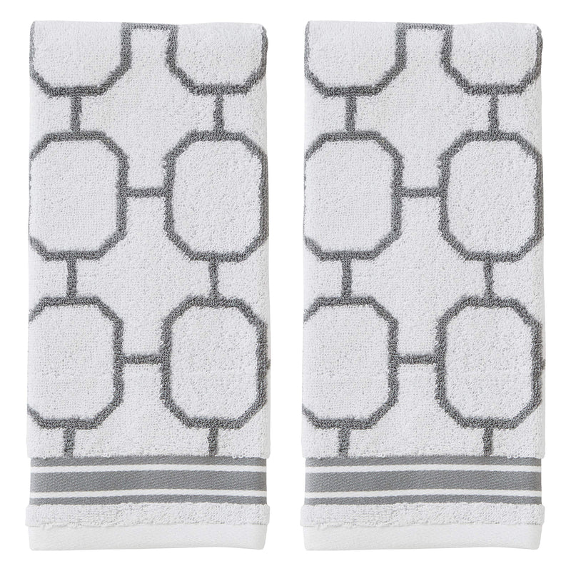 SKL HOME by Saturday Knight Ltd. Vern Yip Lithgow Hand Towel Set, Gray 2 Count - NewNest Australia