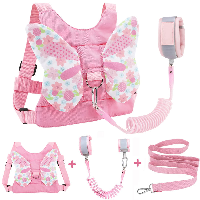 Accmor 3 in 1 Toddler Harness Leashes + Anti Lost Wrist Link, Kids Harness Children Leash for Girls, Child Anti Lost Leash Baby Cute Harness Belt Strap Hold Kids Close While Walking Pink - NewNest Australia