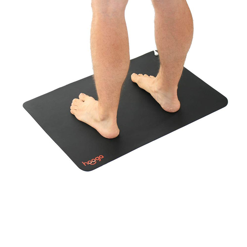 Hooga Grounding Mat for Improved Sleep, Reduced Anxiety, Pain and Inflammation, Headache Relief, Balance. Connect to Earth Indoors. Cord Included. EMF ESD Protection. Soft & Conductive. Home Use. 24"x16" - NewNest Australia