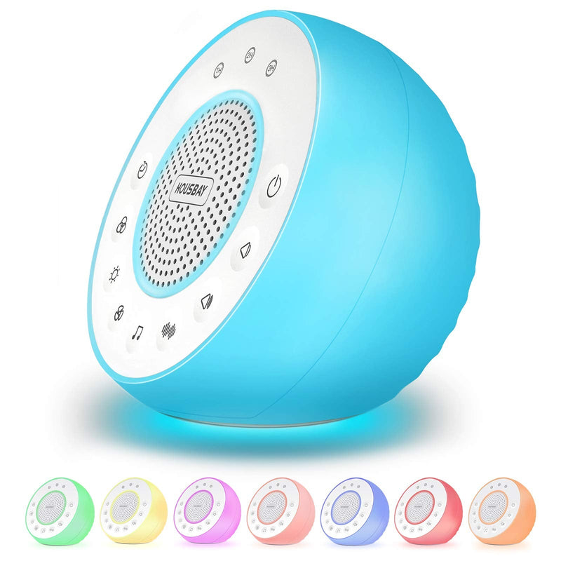 Housbay Glows White Noise Sound Machine - Night Light for Baby, Kids, 31 Soothing Sounds for Sleeping, Relaxation - Sleep Machine for Adults, Baby A-White - NewNest Australia