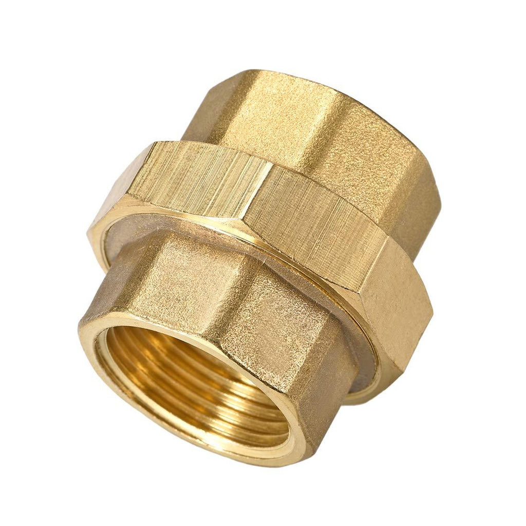 uxcell Brass Pipe Union Connector Coupling 1PT Fitting with Female Threaded Connects Two Pipes 48mm Length - NewNest Australia