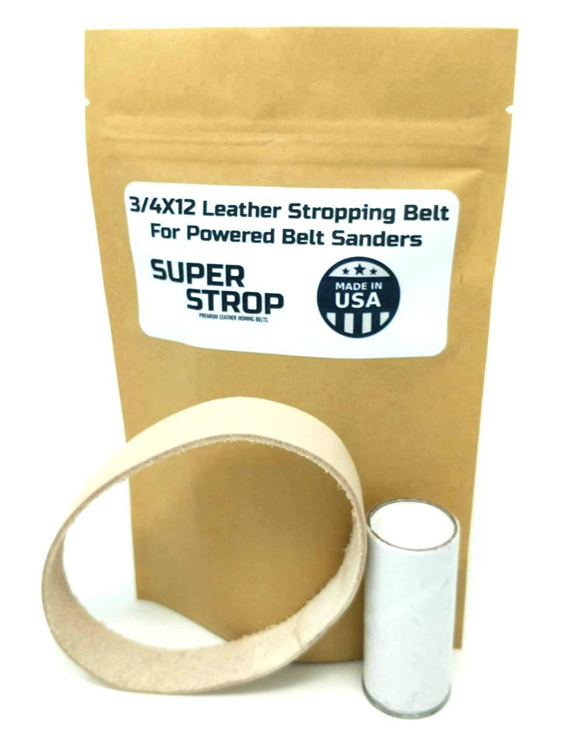 3/4X12 inch Leather Honing Belt SUPER STROP Fits Ken Onion Work Sharp WSKTSKO Single Leather Belt - NewNest Australia