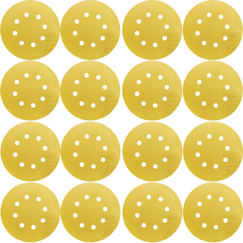 M-jump 100 Pcs 5-Inch 8-Hole 400 Grit Dustless Hook-and-Loop Sanding Disc Sander Round Sandpaper For Woodworking or Automotive (400 Grits) 400 Grits,Pack of 100 - NewNest Australia
