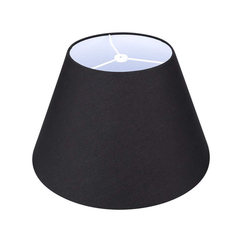 ALUCSET Medium Lamp Shade, Barrel Fabric Lampshade for Table Lamp and Floor Light,7x13x7.8 inch,Natural Linen Hand Crafted,Spider (Black) Black - NewNest Australia