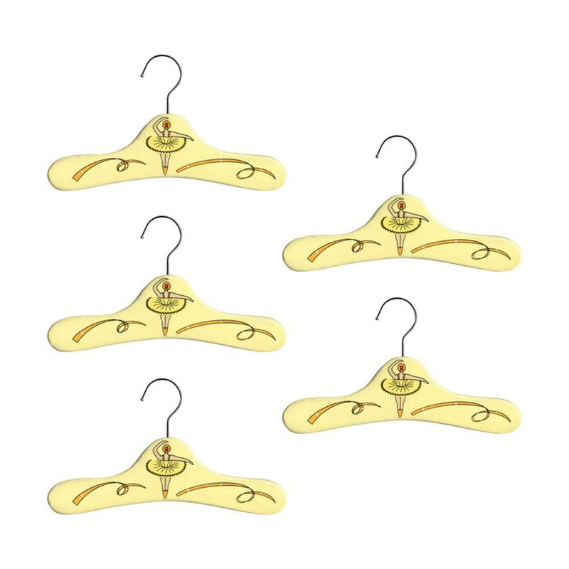 NewNest Australia - Kidorable Wooden Small Yellow Dancer Hangers, Set of 5 